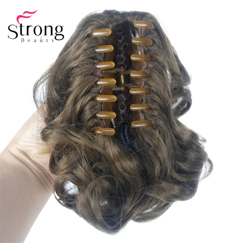 StrongBeauty Silver Short Natural Wave Ponytail Hair Extension With Claw Clip In Hairpiece COLOUR CHOICES