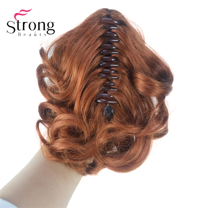 StrongBeauty Silver Short Natural Wave Ponytail Hair Extension With Claw Clip In Hairpiece COLOUR CHOICES