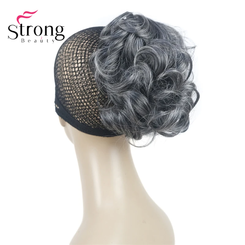 StrongBeauty Silver Short Natural Wave Ponytail Hair Extension With Claw Clip In Hairpiece COLOUR CHOICES