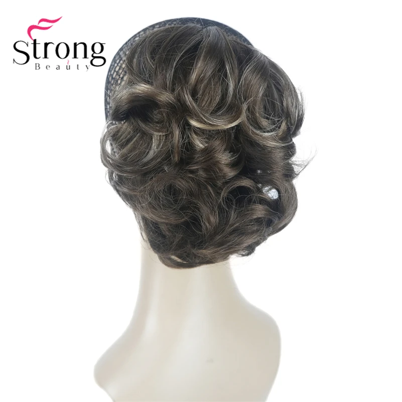 StrongBeauty Silver Short Natural Wave Ponytail Hair Extension With Claw Clip In Hairpiece COLOUR CHOICES