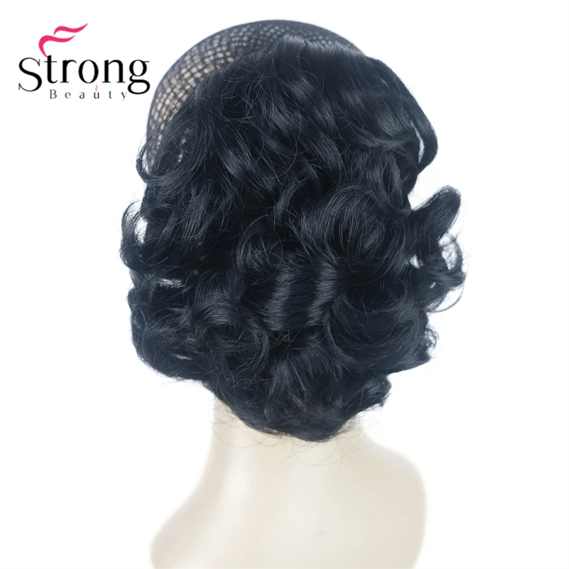 StrongBeauty Silver Short Natural Wave Ponytail Hair Extension With Claw Clip In Hairpiece COLOUR CHOICES