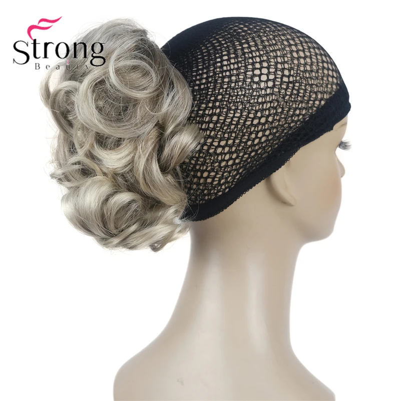 StrongBeauty Silver Short Natural Wave Ponytail Hair Extension With Claw Clip In Hairpiece COLOUR CHOICES