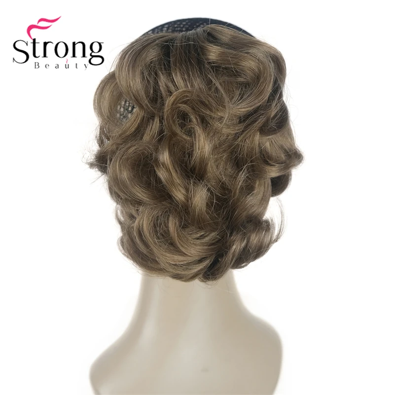 StrongBeauty Silver Short Natural Wave Ponytail Hair Extension With Claw Clip In Hairpiece COLOUR CHOICES