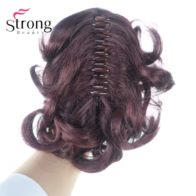 StrongBeauty Silver Short Natural Wave Ponytail Hair Extension With Claw Clip In Hairpiece COLOUR CHOICES
