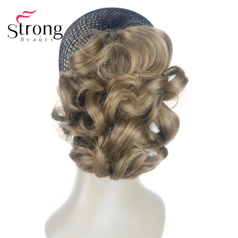 StrongBeauty Silver Short Natural Wave Ponytail Hair Extension With Claw Clip In Hairpiece COLOUR CHOICES