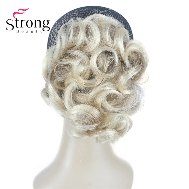 StrongBeauty Silver Short Natural Wave Ponytail Hair Extension With Claw Clip In Hairpiece COLOUR CHOICES
