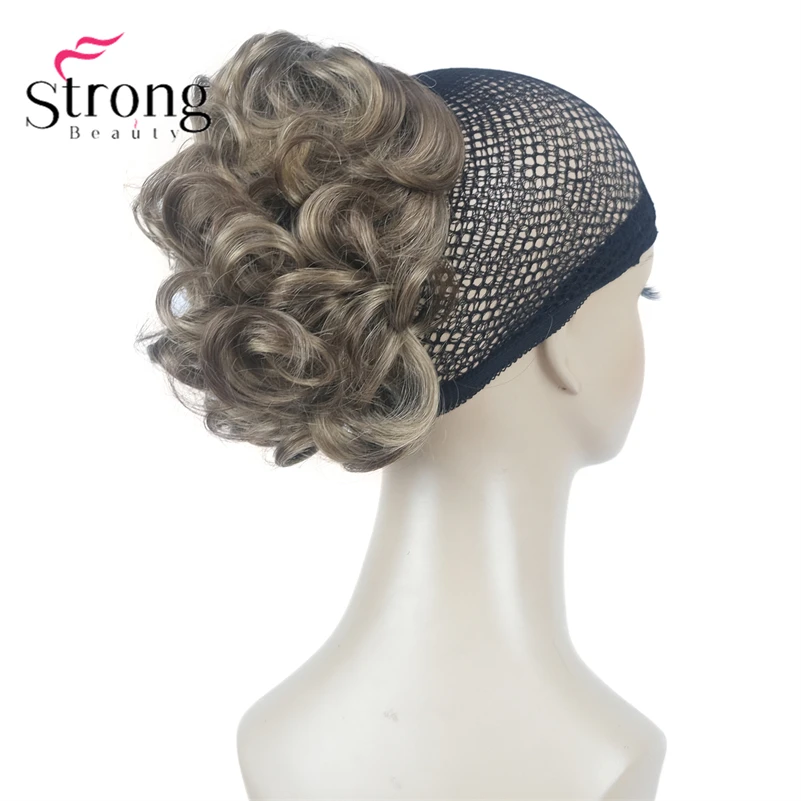 StrongBeauty Silver Short Natural Wave Ponytail Hair Extension With Claw Clip In Hairpiece COLOUR CHOICES