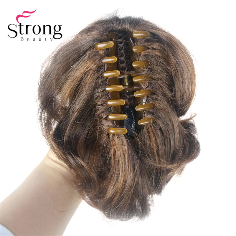 StrongBeauty Silver Short Natural Wave Ponytail Hair Extension With Claw Clip In Hairpiece COLOUR CHOICES