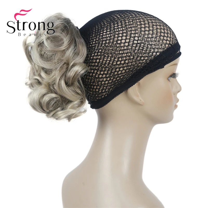 StrongBeauty Silver Short Natural Wave Ponytail Hair Extension With Claw Clip In Hairpiece COLOUR CHOICES
