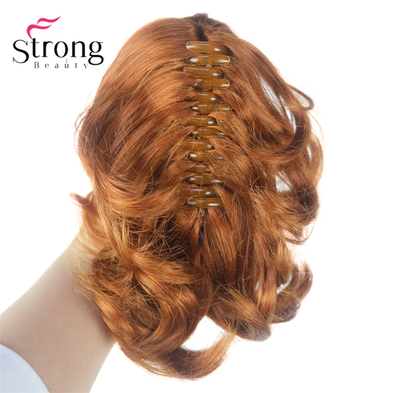 StrongBeauty Silver Short Natural Wave Ponytail Hair Extension With Claw Clip In Hairpiece COLOUR CHOICES