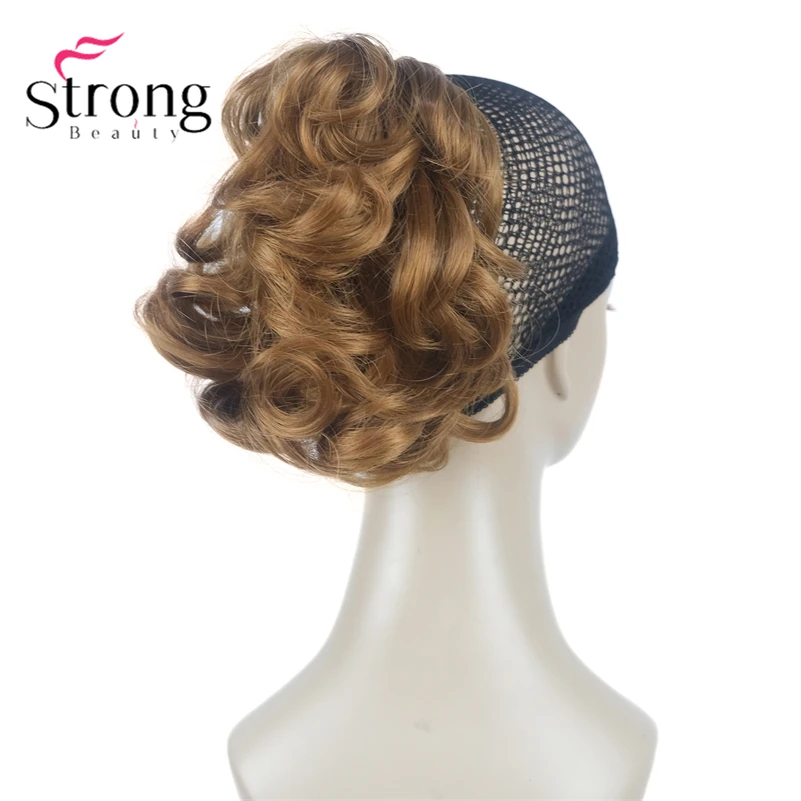 StrongBeauty Silver Short Natural Wave Ponytail Hair Extension With Claw Clip In Hairpiece COLOUR CHOICES