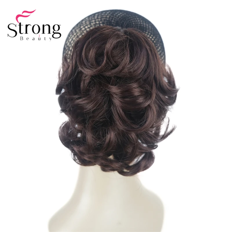 StrongBeauty Silver Short Natural Wave Ponytail Hair Extension With Claw Clip In Hairpiece COLOUR CHOICES