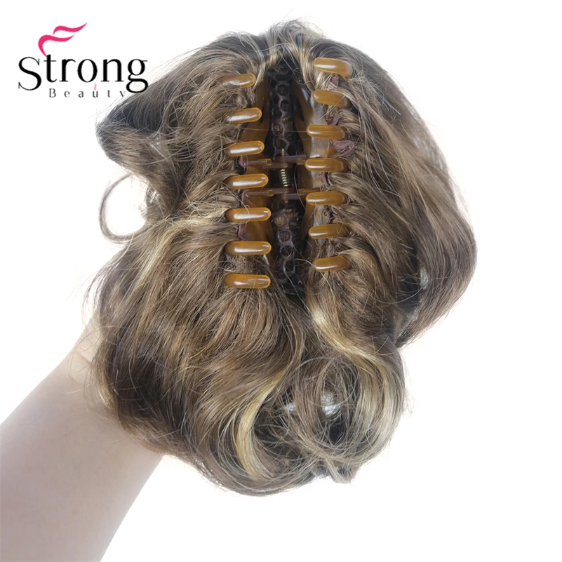 StrongBeauty Silver Short Natural Wave Ponytail Hair Extension With Claw Clip In Hairpiece COLOUR CHOICES
