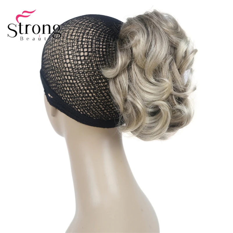 StrongBeauty Silver Short Natural Wave Ponytail Hair Extension With Claw Clip In Hairpiece COLOUR CHOICES