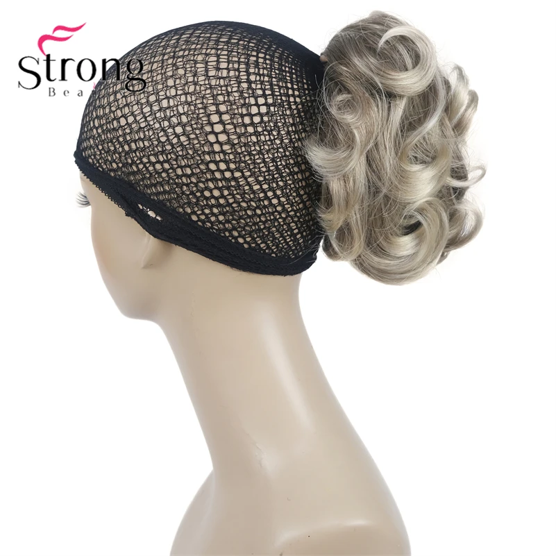 StrongBeauty Silver Short Natural Wave Ponytail Hair Extension With Claw Clip In Hairpiece COLOUR CHOICES