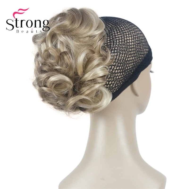 StrongBeauty Silver Short Natural Wave Ponytail Hair Extension With Claw Clip In Hairpiece COLOUR CHOICES