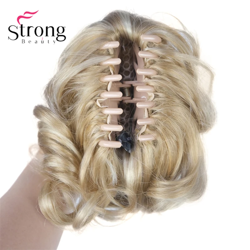 StrongBeauty Silver Short Natural Wave Ponytail Hair Extension With Claw Clip In Hairpiece COLOUR CHOICES