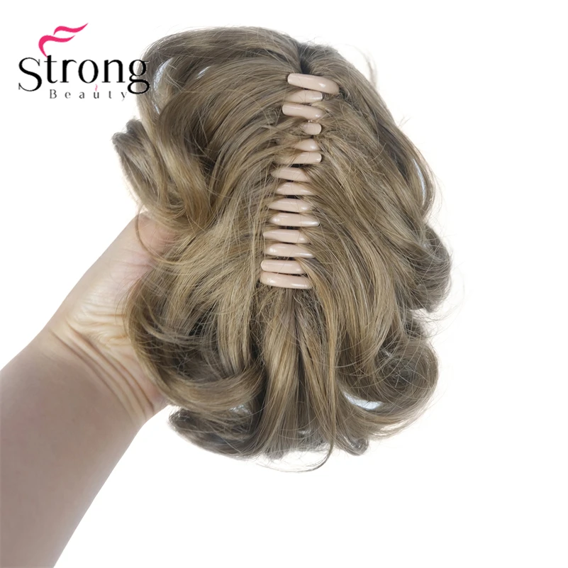StrongBeauty Silver Short Natural Wave Ponytail Hair Extension With Claw Clip In Hairpiece COLOUR CHOICES