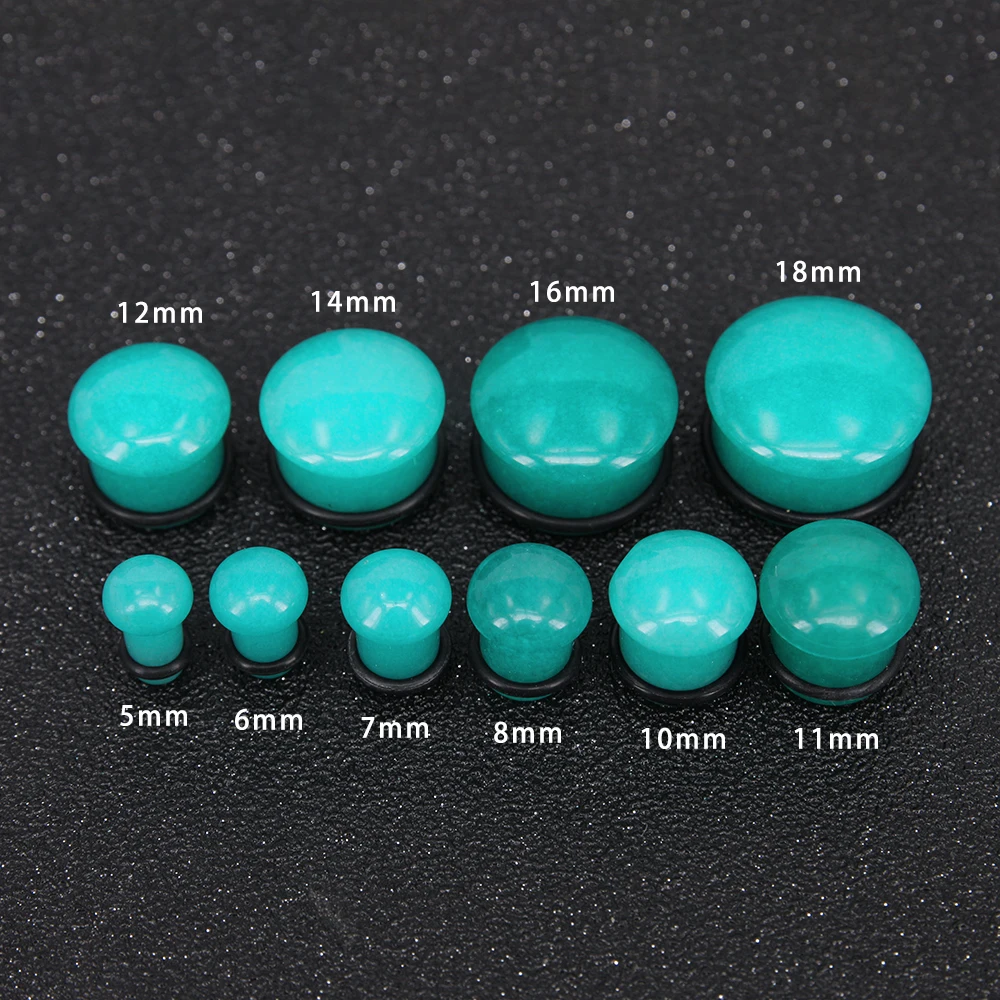 AOEDEJ 1Pair Stainless Steel Ear Tunnel Plugs Zirconia Ear Expander Stretcher Black Crystal Ear Gauges Body Piercing Jewelry
