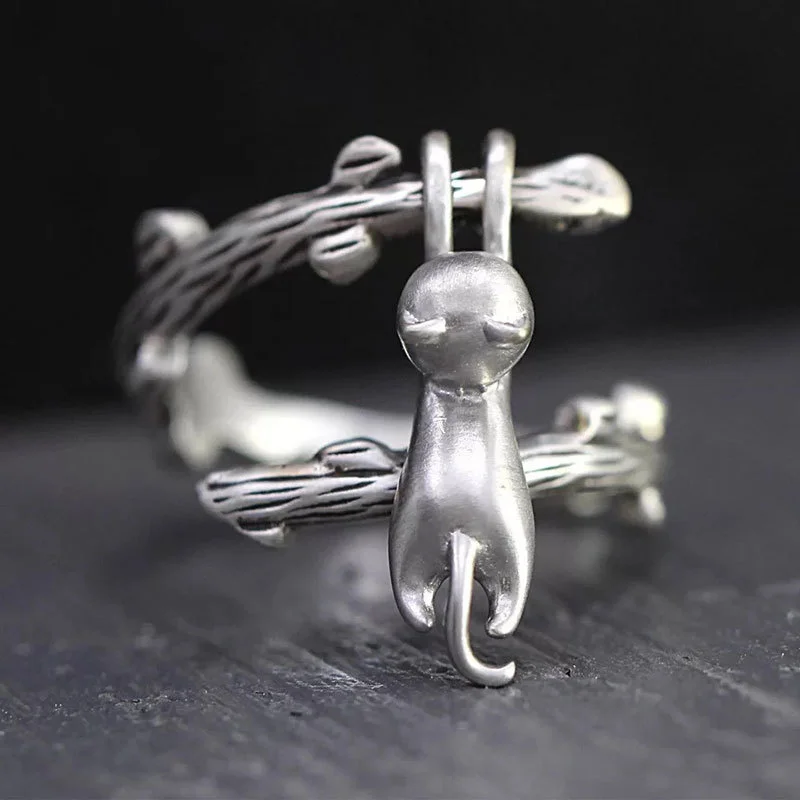 Vintage Chic Rabbit Animal Knuckle Rings for Women Charm Gothic Punk Frog Cat Octopus Opening Finger Rings Fashion Jewelry