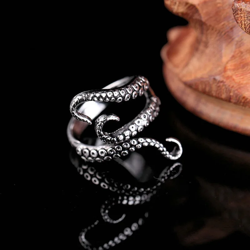 Vintage Chic Rabbit Animal Knuckle Rings for Women Charm Gothic Punk Frog Cat Octopus Opening Finger Rings Fashion Jewelry