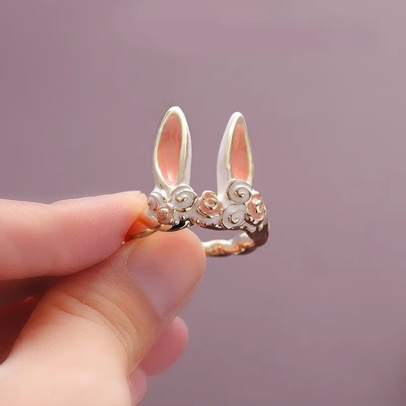 Vintage Chic Rabbit Animal Knuckle Rings for Women Charm Gothic Punk Frog Cat Octopus Opening Finger Rings Fashion Jewelry