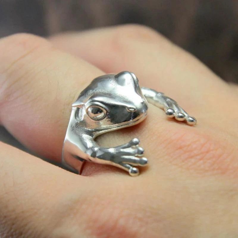 Vintage Chic Rabbit Animal Knuckle Rings for Women Charm Gothic Punk Frog Cat Octopus Opening Finger Rings Fashion Jewelry