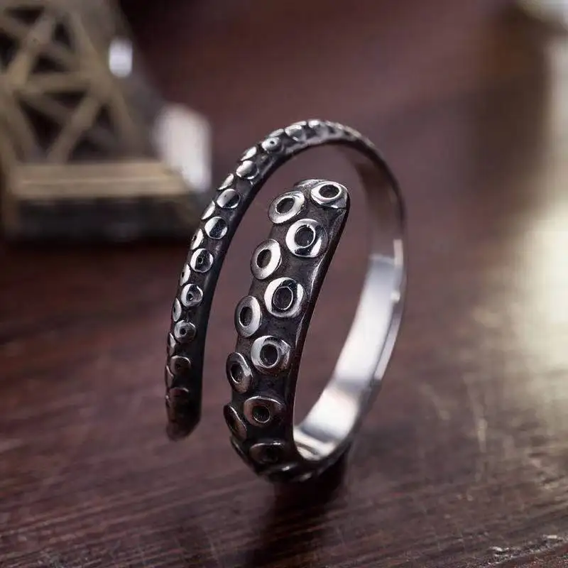 Vintage Chic Rabbit Animal Knuckle Rings for Women Charm Gothic Punk Frog Cat Octopus Opening Finger Rings Fashion Jewelry