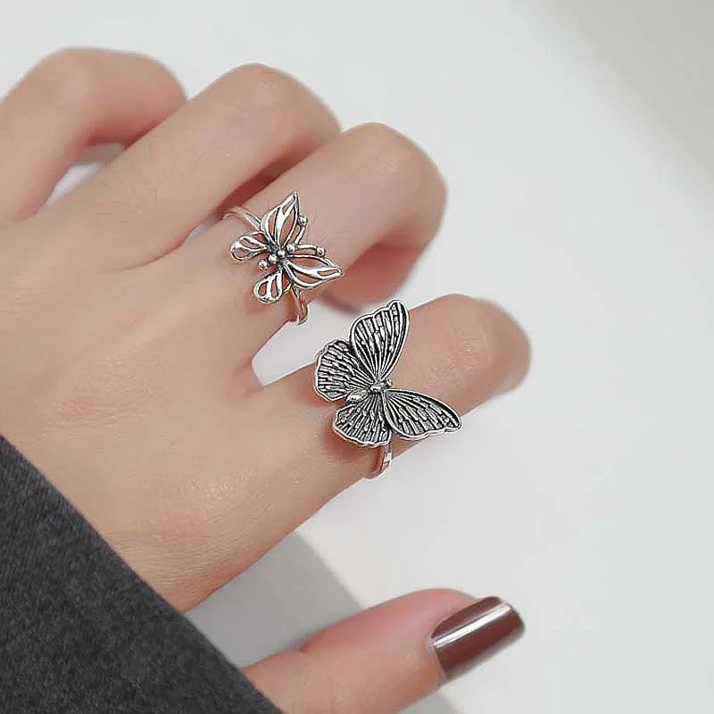 Vintage Chic Rabbit Animal Knuckle Rings for Women Charm Gothic Punk Frog Cat Octopus Opening Finger Rings Fashion Jewelry