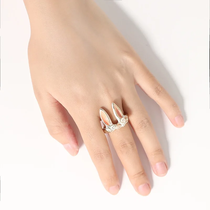 Vintage Chic Rabbit Animal Knuckle Rings for Women Charm Gothic Punk Frog Cat Octopus Opening Finger Rings Fashion Jewelry