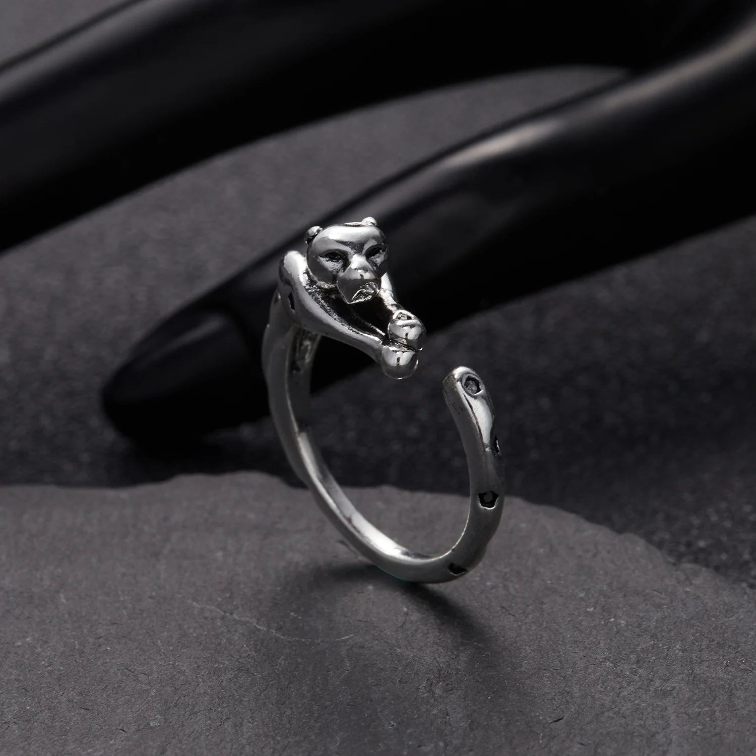 Vintage Chic Rabbit Animal Knuckle Rings for Women Charm Gothic Punk Frog Cat Octopus Opening Finger Rings Fashion Jewelry