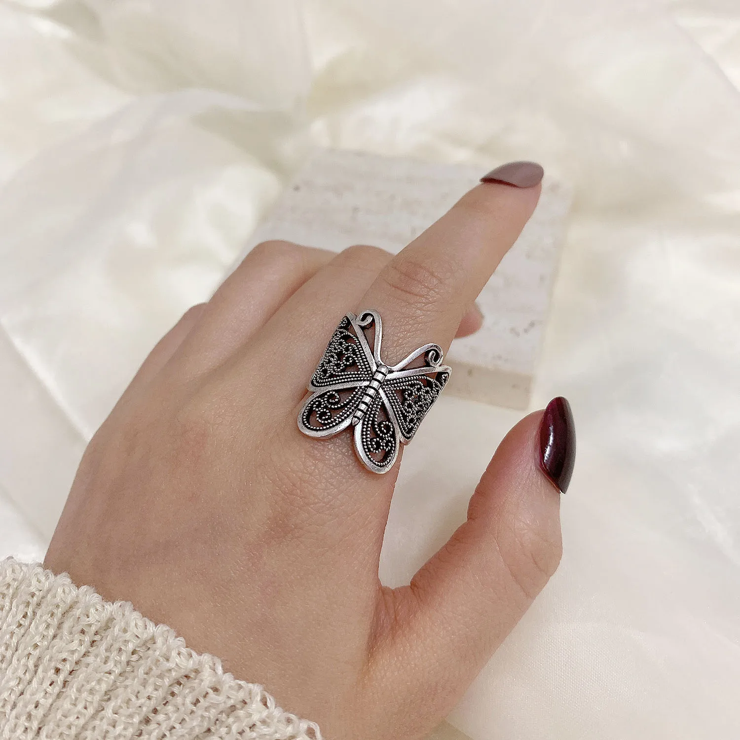 Vintage Chic Rabbit Animal Knuckle Rings for Women Charm Gothic Punk Frog Cat Octopus Opening Finger Rings Fashion Jewelry