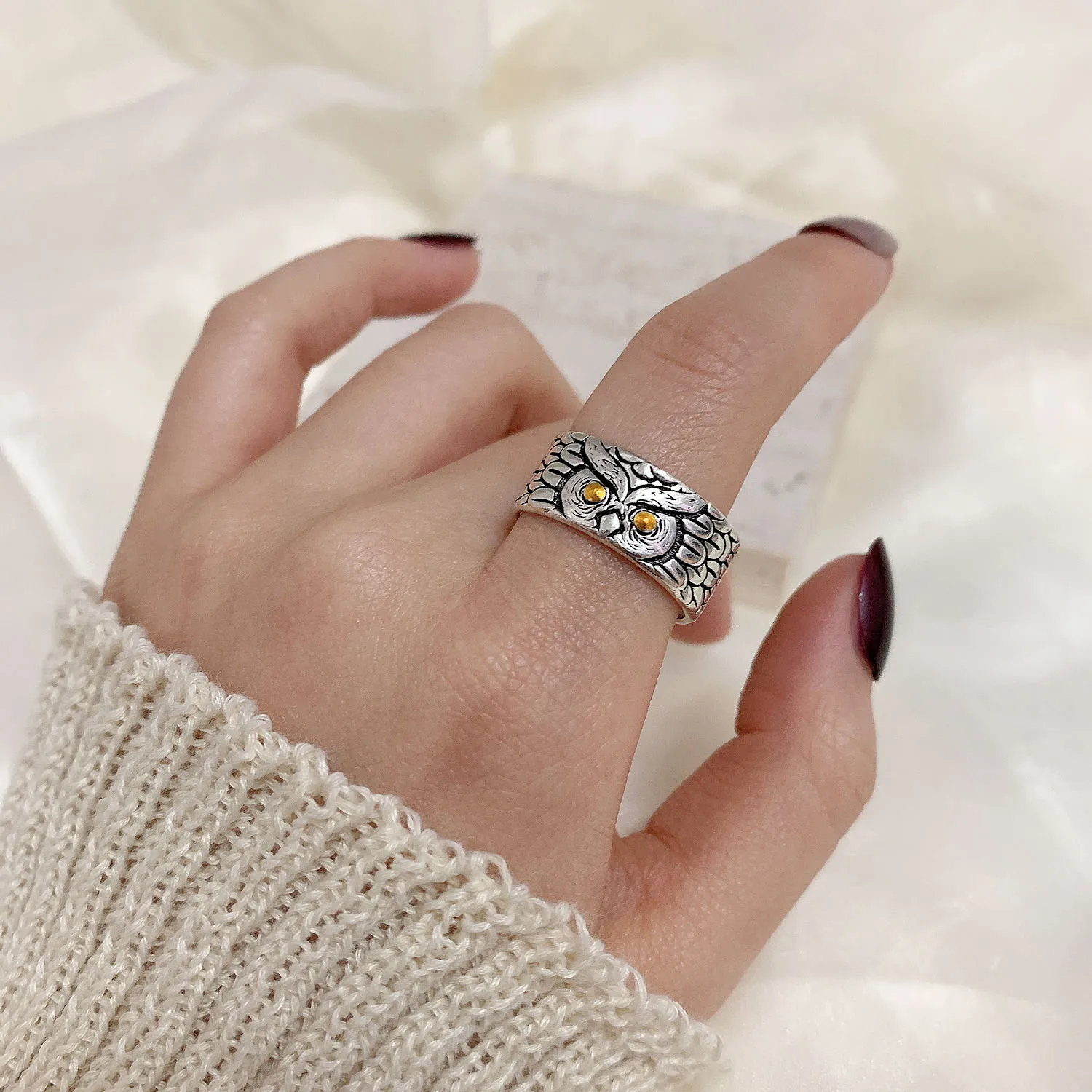 Vintage Chic Rabbit Animal Knuckle Rings for Women Charm Gothic Punk Frog Cat Octopus Opening Finger Rings Fashion Jewelry