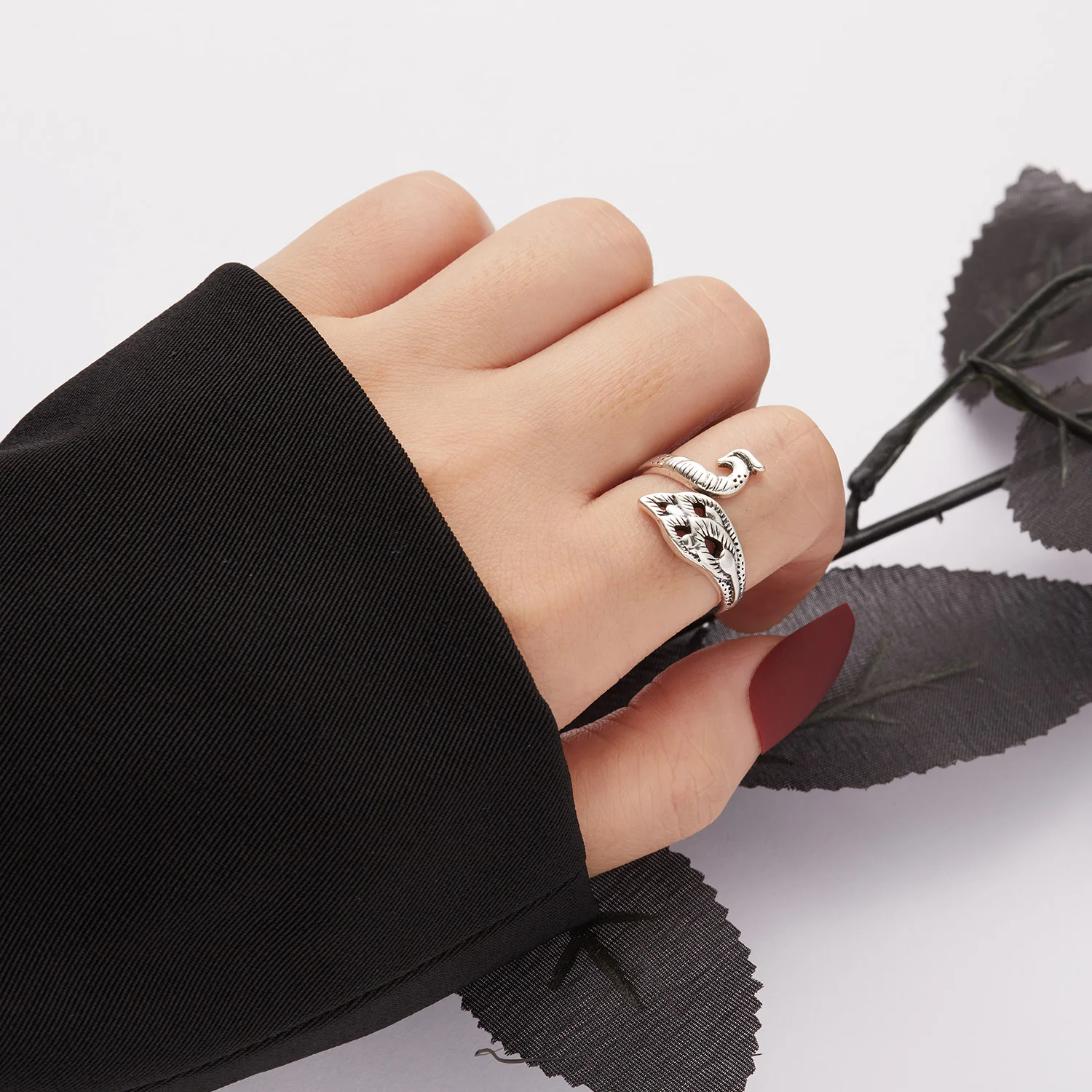 Vintage Chic Rabbit Animal Knuckle Rings for Women Charm Gothic Punk Frog Cat Octopus Opening Finger Rings Fashion Jewelry