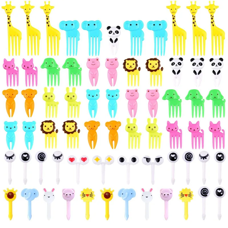 Animal Food Picks Mini Forks for Kids Cute Fruit Fork Bento Box Bento Accessories Food Decoration Fork Food Picks for Kids