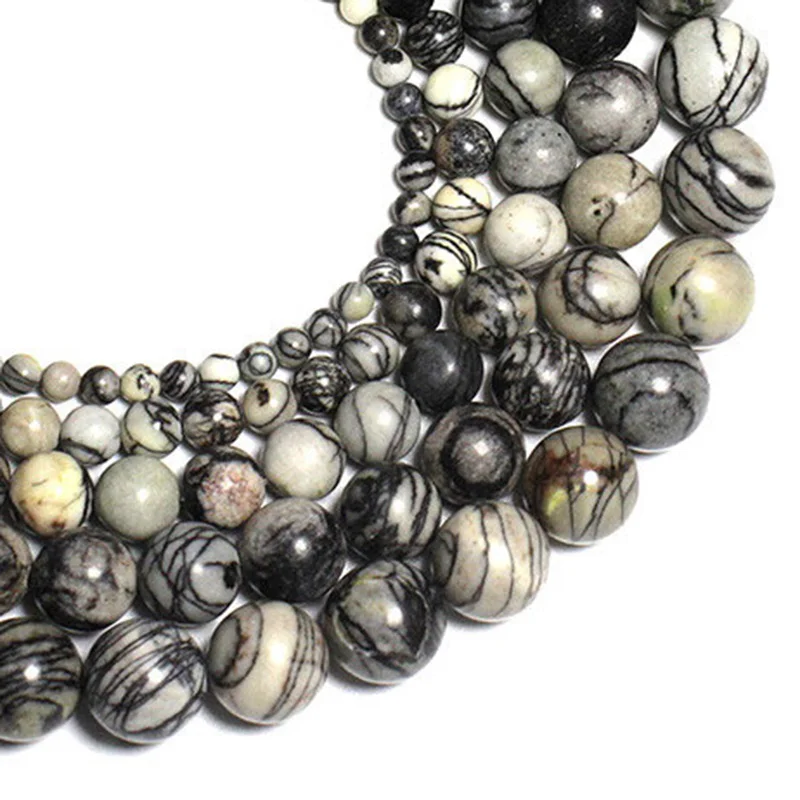Natural Stone Beads Lava Tiger Eye Agate Amethyst Turquoises Round Loose Spacer Beads for Jewelry Making Diy Bracelet Charms