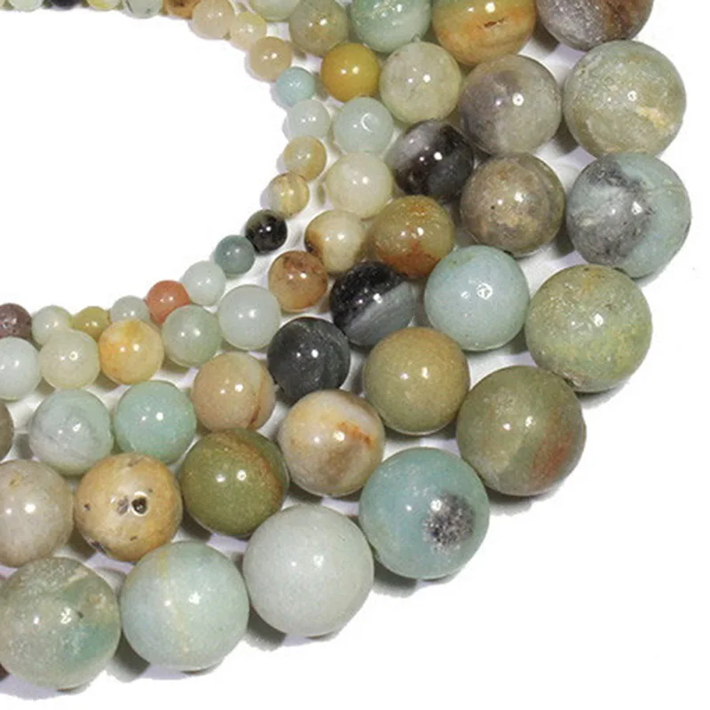 Natural Stone Beads Lava Tiger Eye Agate Amethyst Turquoises Round Loose Spacer Beads for Jewelry Making Diy Bracelet Charms