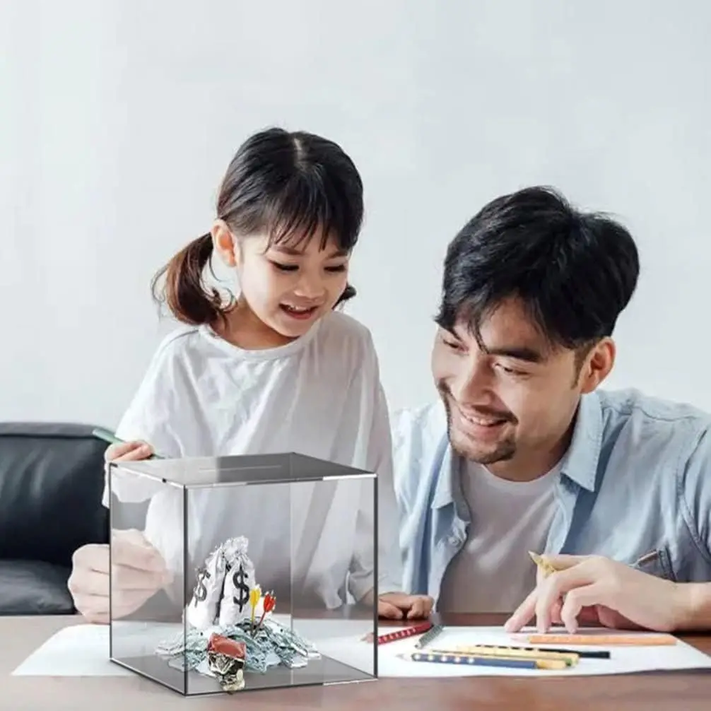 Piggy Banks for Adults (2023 Upgraded Version), Clear Acrylic Money Saving Bank Break to Open, Can Only Save That Cannot Be Take