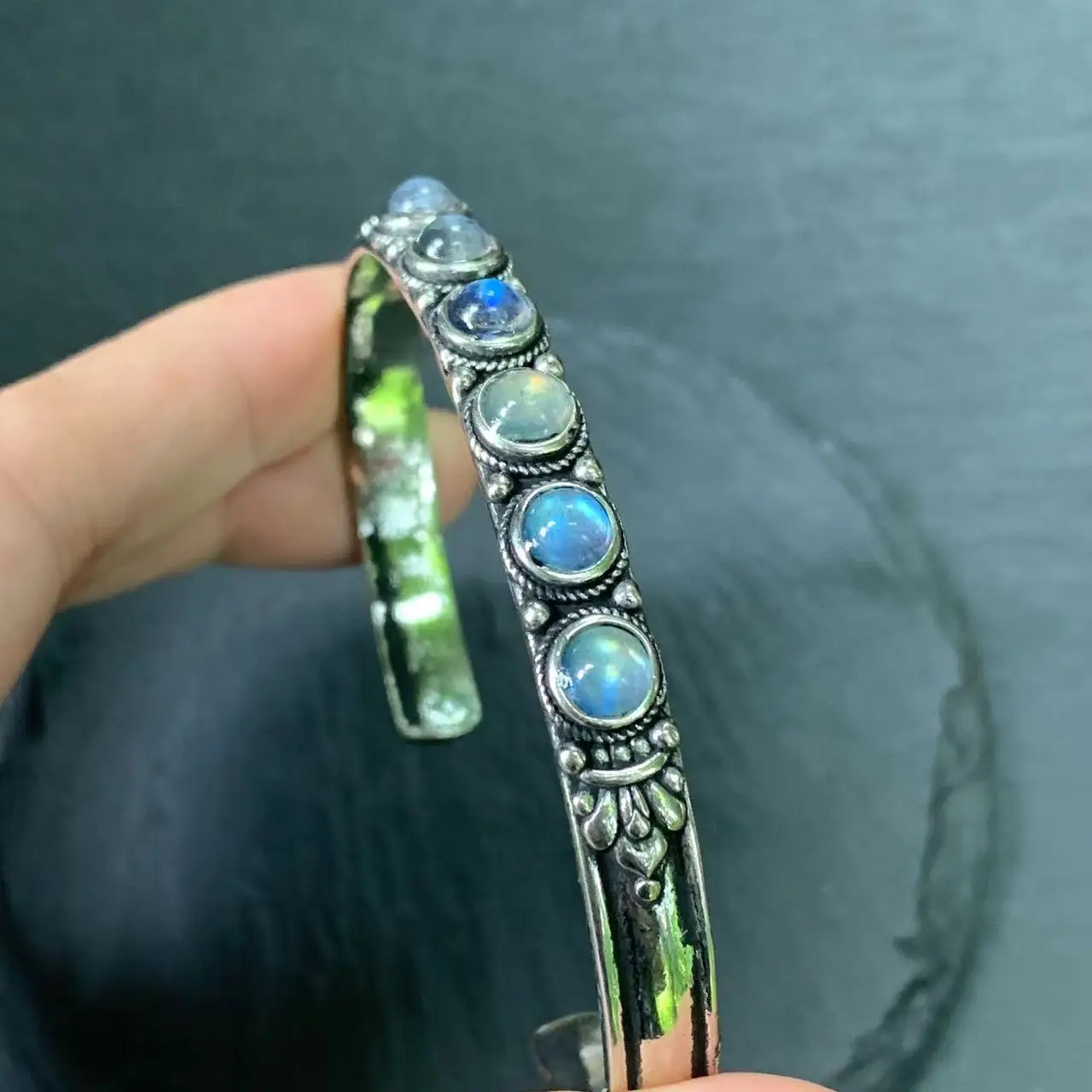 Natural Moonstone Bracelet Woman Man Wealthy Jewelry Luxury Elegant Romantic Simple Fine Jewelry