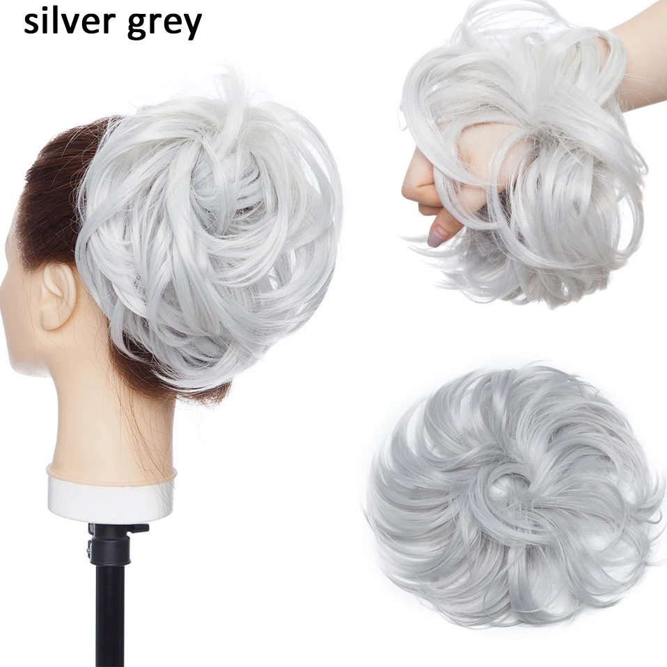 BENEHAIR Messy Hair Bun Hair Piece For Women Fluffy Tousled Updo Scrunchies Synthetic Wavy Scrunchy Ponytail 45g