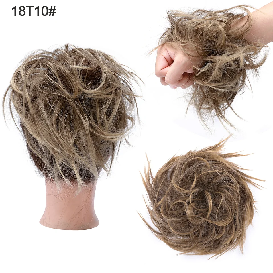 BENEHAIR Messy Hair Bun Hair Piece For Women Fluffy Tousled Updo Scrunchies Synthetic Wavy Scrunchy Ponytail 45g