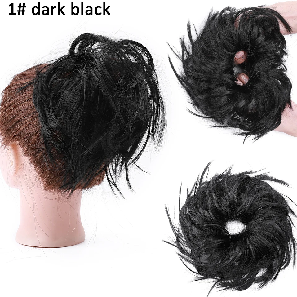 BENEHAIR Messy Hair Bun Hair Piece For Women Fluffy Tousled Updo Scrunchies Synthetic Wavy Scrunchy Ponytail 45g