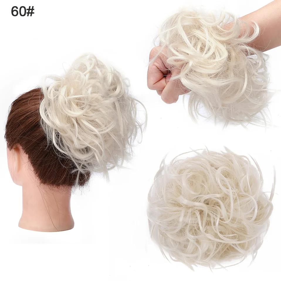 BENEHAIR Messy Hair Bun Hair Piece For Women Fluffy Tousled Updo Scrunchies Synthetic Wavy Scrunchy Ponytail 45g