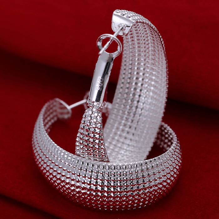 lady hot gifts unique design fashion beautiful women silver color party Earring Jewelry free shipping factory price