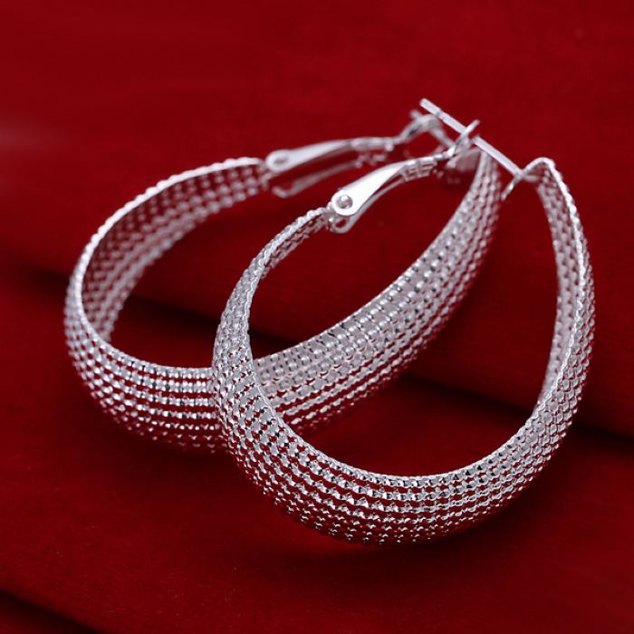 lady hot gifts unique design fashion beautiful women silver color party Earring Jewelry free shipping factory price