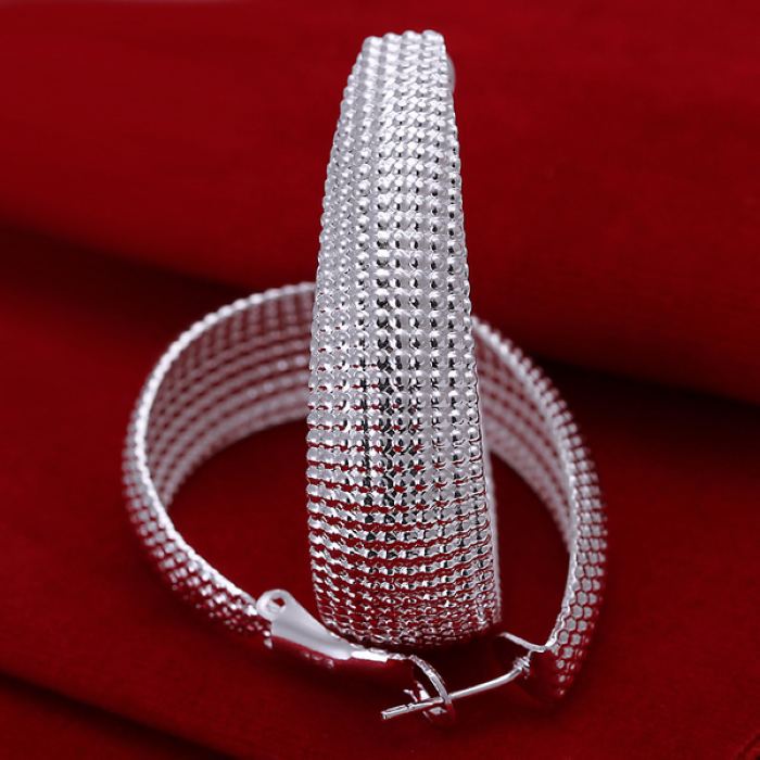 lady hot gifts unique design fashion beautiful women silver color party Earring Jewelry free shipping factory price