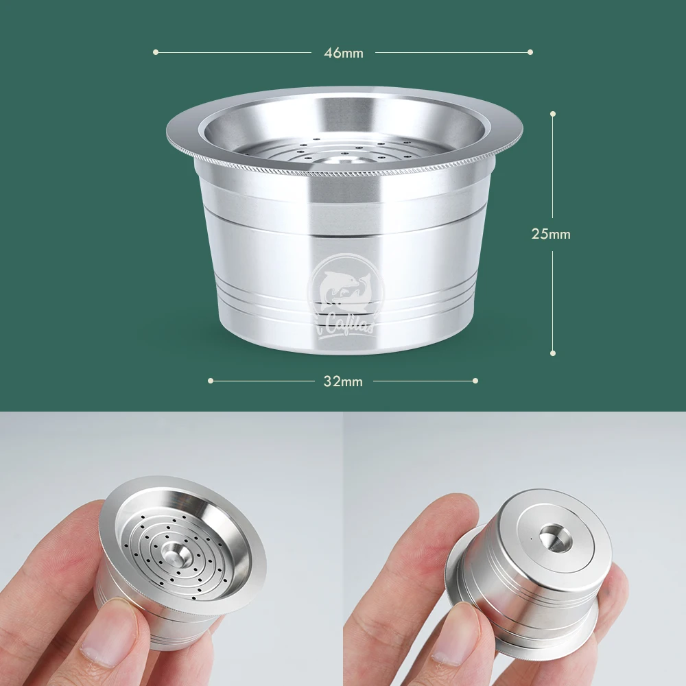 Refillable Coffee Pods For Three Heart Cafissimo K fee Caffitaly Tchibo Reusable Crema Capsule Stainless Steel Metal Filter