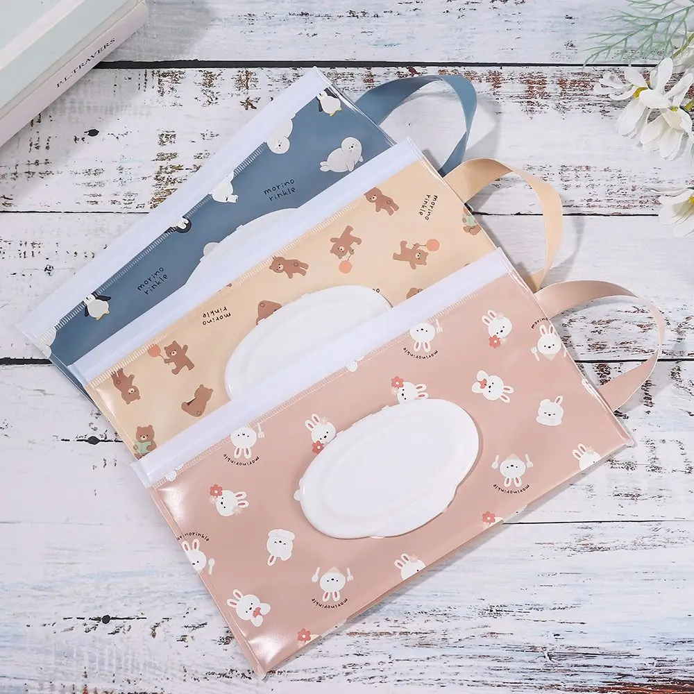 EVA Wet Wipes Bag Portable Baby Wipes Pouch Flip Cover Snap-Strap Holder Case Refillable Useful Tissue Box Stroller Accessories
