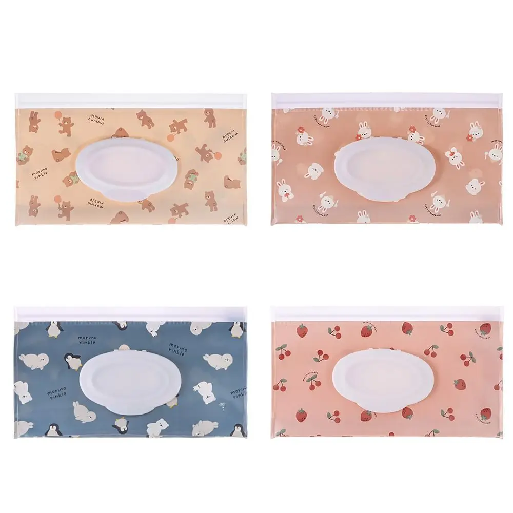 EVA Wet Wipes Bag Portable Baby Wipes Pouch Flip Cover Snap-Strap Holder Case Refillable Useful Tissue Box Stroller Accessories