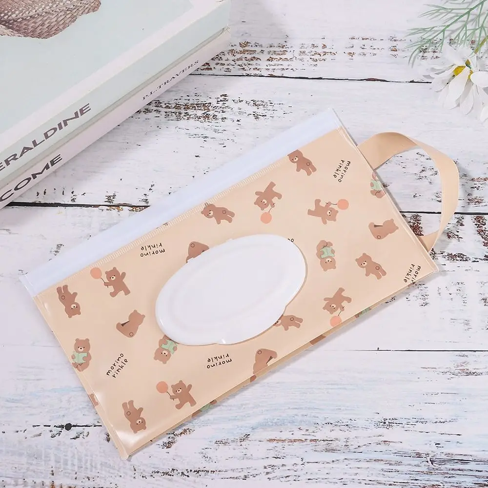 EVA Wet Wipes Bag Portable Baby Wipes Pouch Flip Cover Snap-Strap Holder Case Refillable Useful Tissue Box Stroller Accessories